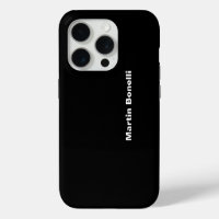 Nom personnalisé Minimaliste Moderne Noir Blanc
