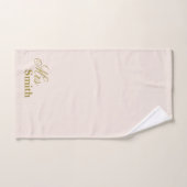 Nom personnalisé Mme Smith Blush Or (Serviette à main)