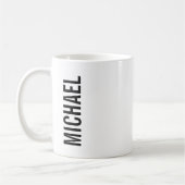 Nom personnalisé moderne Café Mug (Gauche)