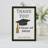 Nom personnalisé moderne Carte de capot de graduat (Debout devant)