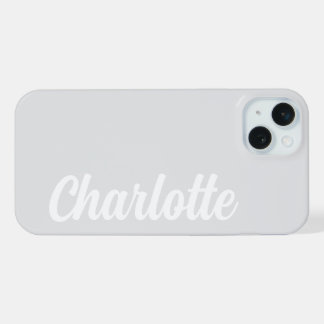 Nom personnalisé Moderne Minimaliste Gris Clair Él
