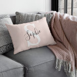 Nom personnalisé moderne Monogram Pastel Rose<br><div class="desc">Nom personnalisé moderne Monogram Pastel Rose</div>