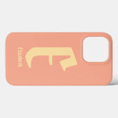 Nom personnalisé moderne Monogramme coque iphone r (Verso (horizontal))