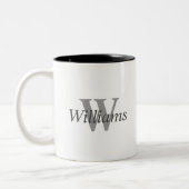 Nom personnalisé Monogram Coffee Mug (Gauche)