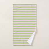 Nom personnalisé Monogram Pastel Rose Vert rayé (Serviette à main)
