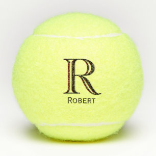Nom personnalisé Monogramme balle de tennis