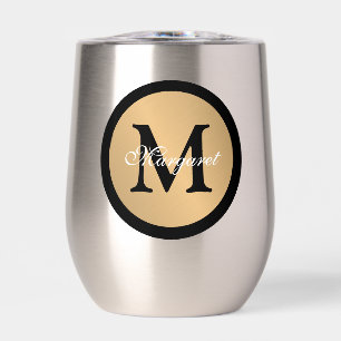 Nom personnalisé Monogramme Bouton métallique Déco