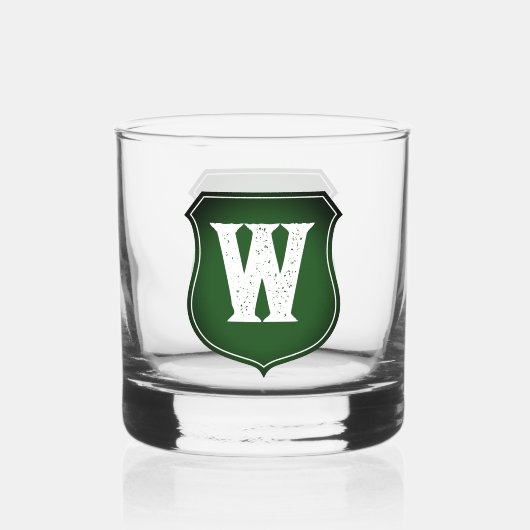 Nom personnalisé monogramme cadeau en verre de whi (Recto)