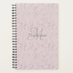 Nom personnalisé Monogramme Élégant Marbre gris ro