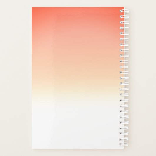 Nom personnalisé Monogramme initial Corail Blanc O (Dos)