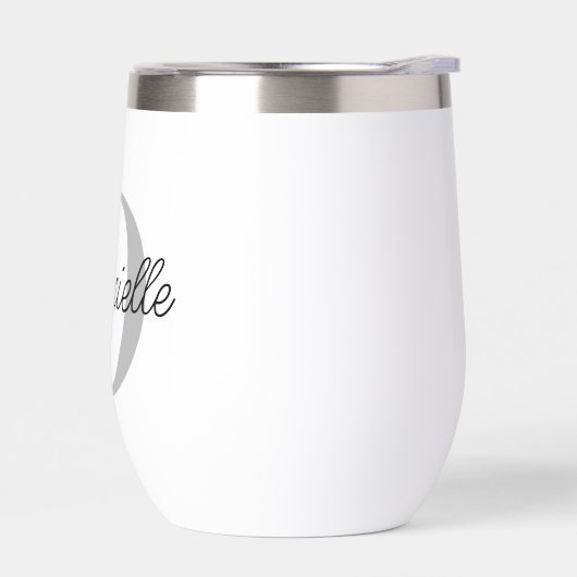 Nom personnalisé Monogramme initial Minimaliste mo (Gauche)