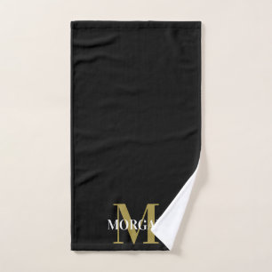 Nom personnalisé Monogramme noir