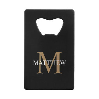 Nom personnalisé Monogramme noir