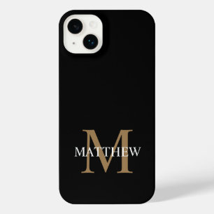 Nom personnalisé Monogramme noir