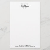 Nom personnalisé Monogramme Papeterie (Devant)