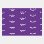 Nom personnalisé Monogramme Papier d'emballage d'e (Devant 3)