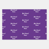 Nom personnalisé Monogramme Papier d'emballage d'e (Devant 2)