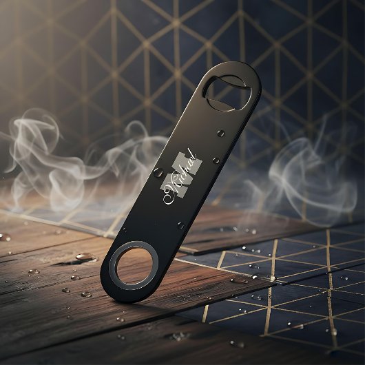 Nom personnalisé monogramme Pro Speed ouvre-boutei