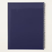 Nom personnalisé Monogramme Rayures Bleu (Dos)