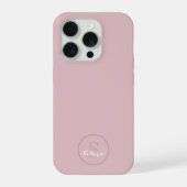 Nom personnalisé Monogramme Rose Poussiéreuse (Verso)