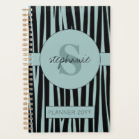 Nom personnalisé Monogramme Zebra stripes motif