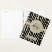 Nom personnalisé Monogramme Zebra stripes motif (Devant avec enveloppe)