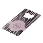 Nom personnalisé Monogramme Zebra stripes motif (Dos Angle)