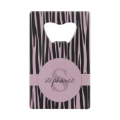 Nom personnalisé Monogramme Zebra stripes motif (Dos)