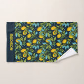 Nom personnalisé Motif citron (Serviette à main)