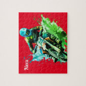 Nom personnalisé Motocross Puzzle (Vertical)