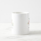 Nom personnalisé Mug d'aquarelle florale (Centre)