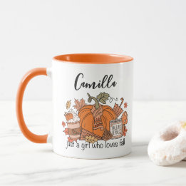 Nom personnalisé Mug d'automne, Vibes d'automne Mu