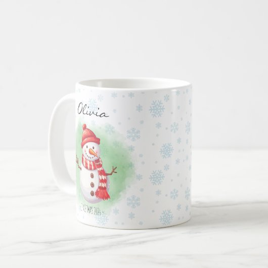 Nom personnalisé Mug de Noël (Devant gauche)