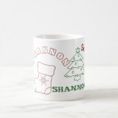 Nom personnalisé Mug de Noël (Centre)