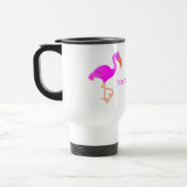 Nom personnalisé Mug de voyage avec Flamants roses (Gauche)