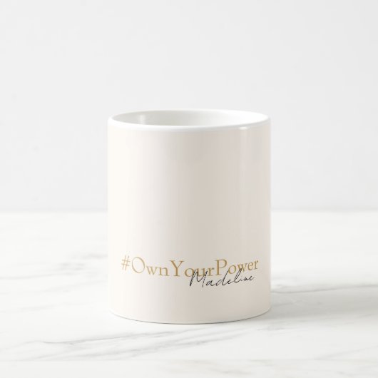 Nom personnalisé Mug - Girlboss Empowerment Cadeau (Centre)