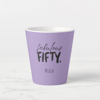 Nom personnalisé - Mug Latte Cinquante Fantastique