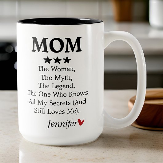 Nom personnalisé Mug pour maman, cadeau d'annivers