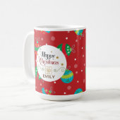 Nom personnalisé Mugs cadeaux de Noël - cloches (Devant gauche)