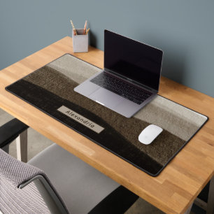 Nom personnalisé Neutral Browns Office Cadeau Desk