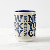 Nom personnalisé New York City Typography mugs (Centre)