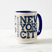 Nom personnalisé New York City Typography mugs (Devant droit)