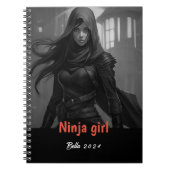 Nom personnalisé Ninja Carnet fille (Devant)