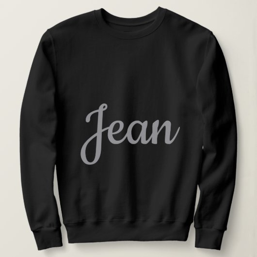 Nom personnalisé noir Sweatshirt féminin (Design devant)