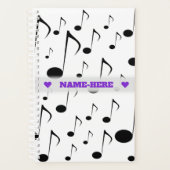 Nom personnalisé + Nombre de notes musicales Plani (Devant)