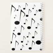 Nom personnalisé + Nombre de notes musicales Plani (Dos)