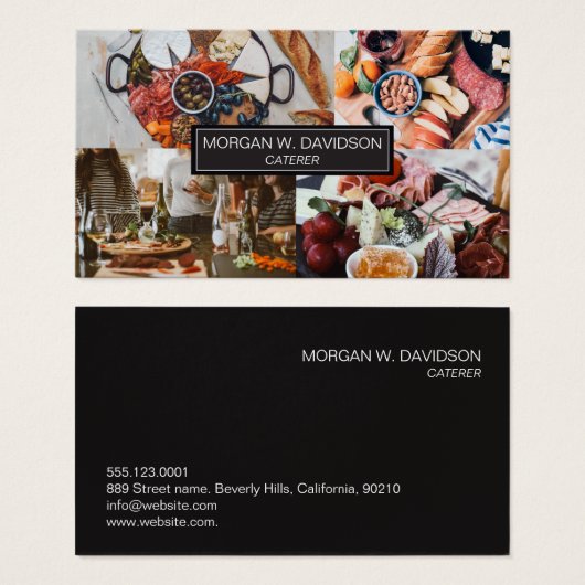 Nom personnalisé nourriture Photos Traiteur Entrep (Devant & derrière)