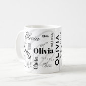 Nom personnalisé Olivia Mug (Devant gauche)
