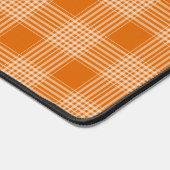Nom personnalisé Orange Plaid En vichy Motif (Coin)