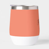 Nom personnalisé Orange Script Monogramme (Droite)